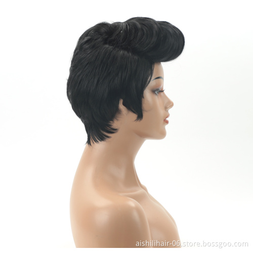 aishili wholesale short pixie cut wigs synthetic hair wig for black women